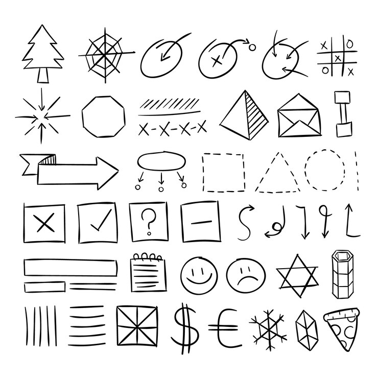 Free Vector hand drawn scribble element
