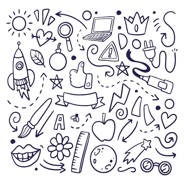 Free vector hand drawn scribble element