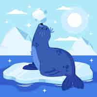 Free vector hand drawn seal illustration