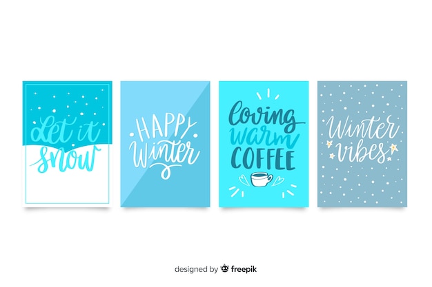 Free vector hand drawn seasonal poster collection