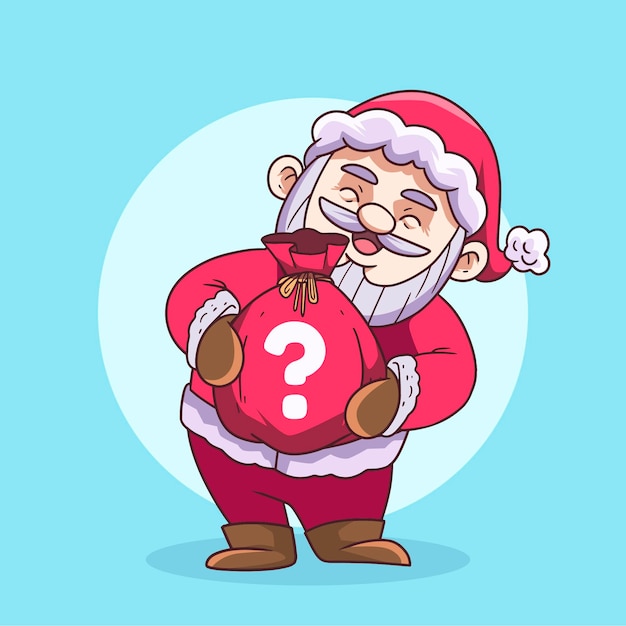 Free vector hand drawn secret santa illustration