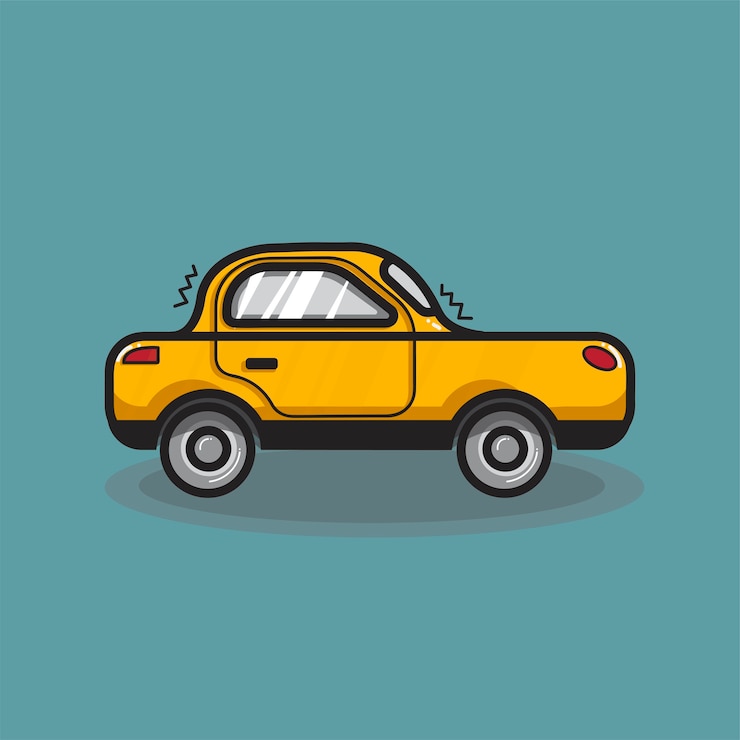 Free Vector hand drawn sedan car illustration