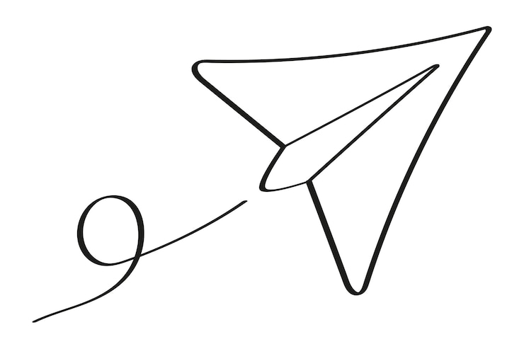 無料Vector 手描きの送信飛行機