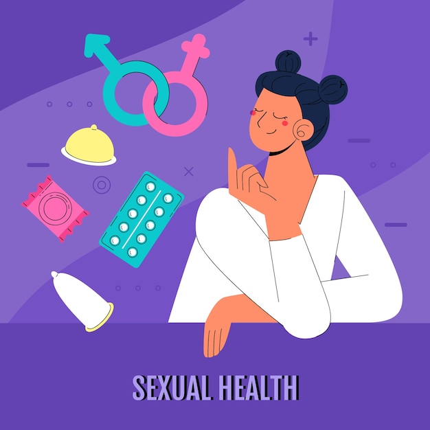 Free vector hand drawn sex education illustration