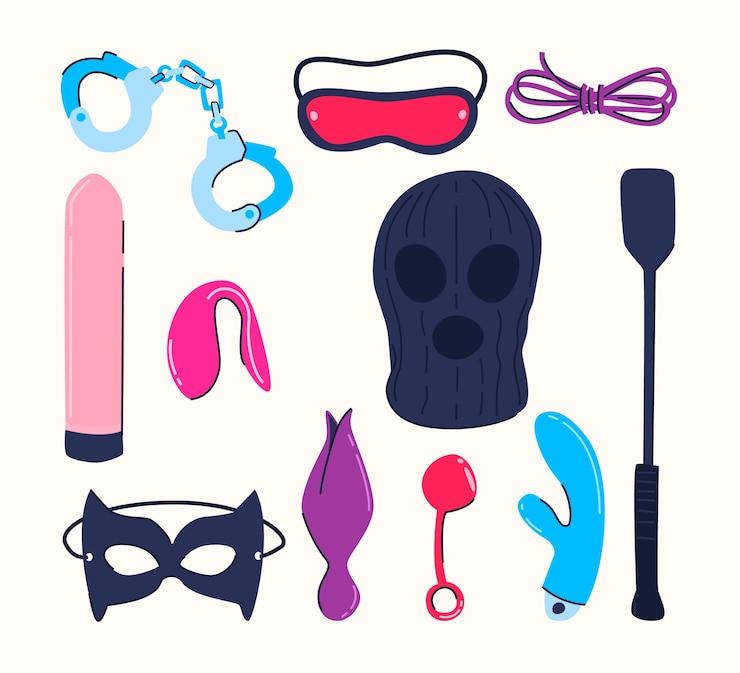 Free Vector hand drawn sex toys element collection