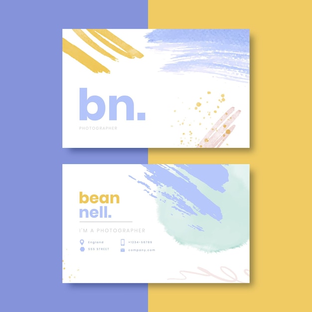 Free vector hand drawn shapes business cards