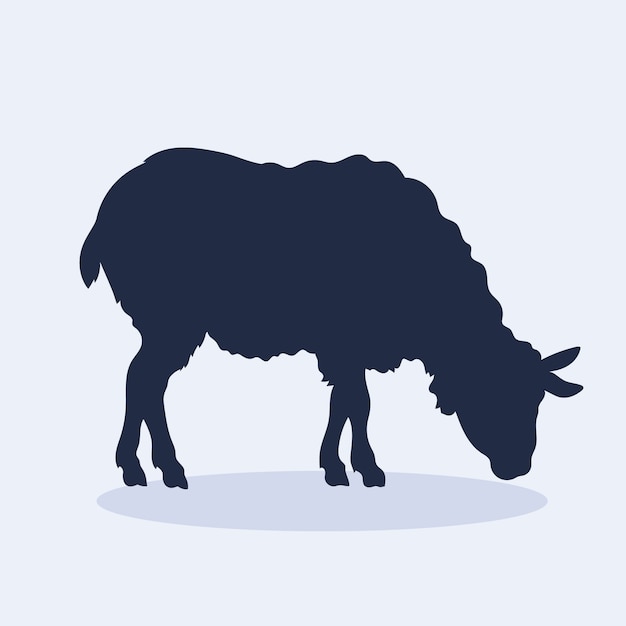 Free vector hand drawn sheep silhouette