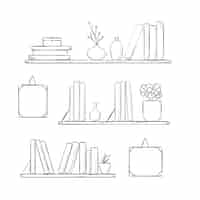 Free vector hand drawn shelf outline illustration