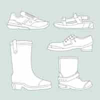 Free vector hand drawn shoe  outline illustration