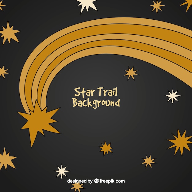 Free vector hand-drawn shooting star background