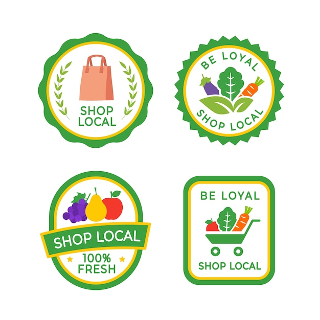 Free vector hand drawn shop local template