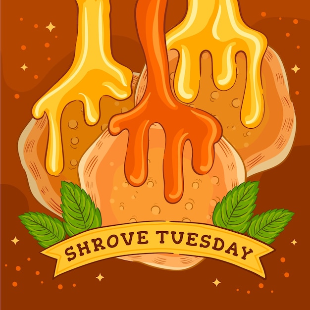 Free vector hand drawn shrove tuesday illustration