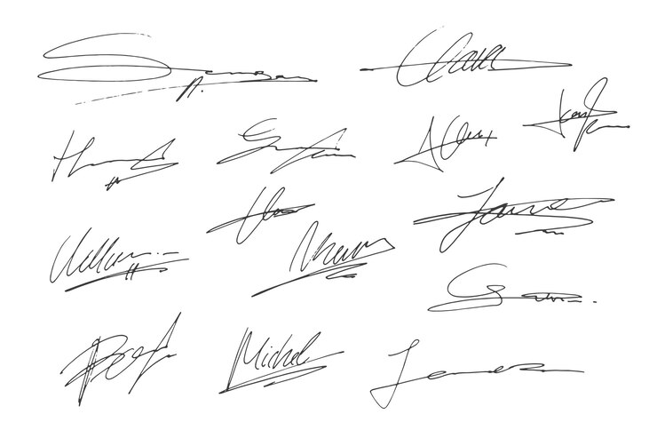 Free Vector hand drawn signature element