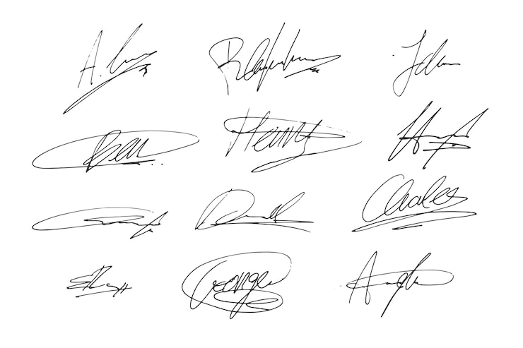 Free Vector hand drawn signature element