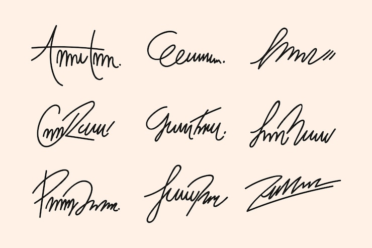 Free Vector hand drawn signature element