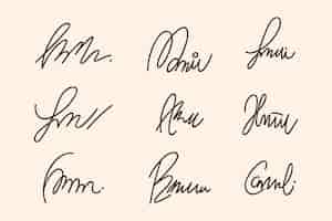 Free vector hand drawn signature element