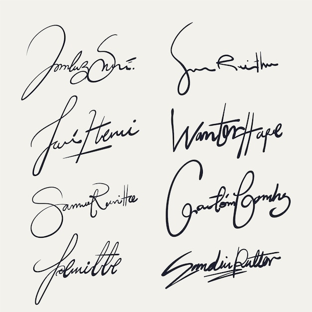 Free vector hand drawn signature element