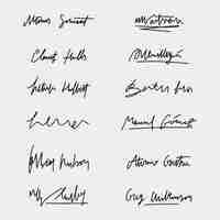 Free vector hand drawn signature element