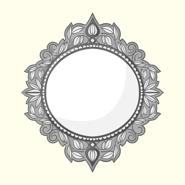 Free vector hand drawn silver frame