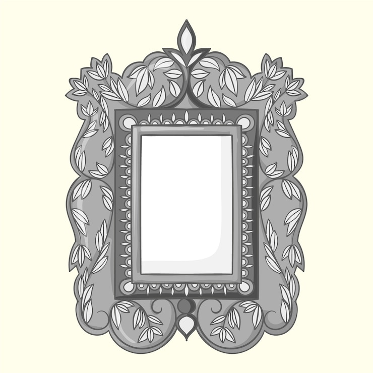 Free Vector hand drawn silver frame