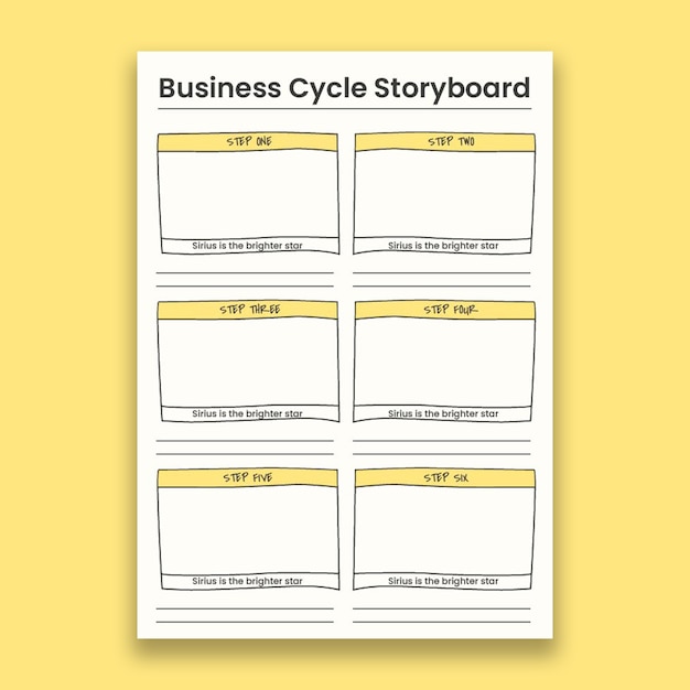 Free vector hand drawn simple business cycle storyboard