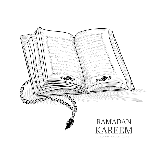 コーランの聖典の手描きスケッチ