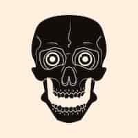 Free vector hand drawn skull silhouette illustration