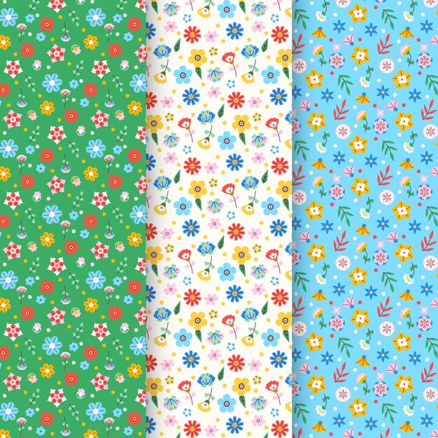 Hand Drawn Small Flowers Pattern Design