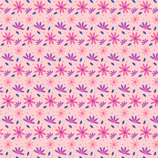 Hand drawn small flowers pattern design