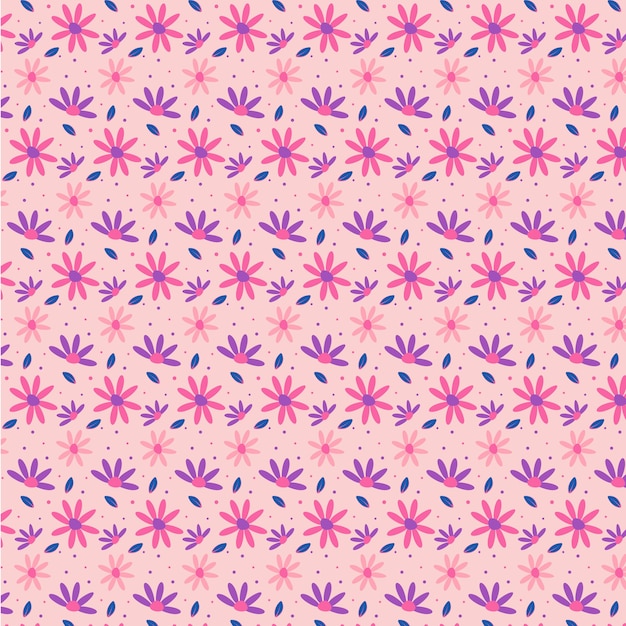 Hand drawn small flowers pattern design