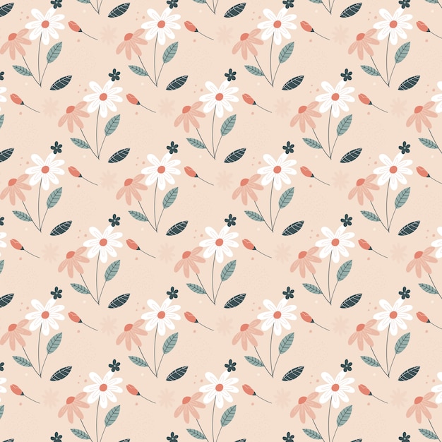 Free vector hand drawn small flowers pattern design