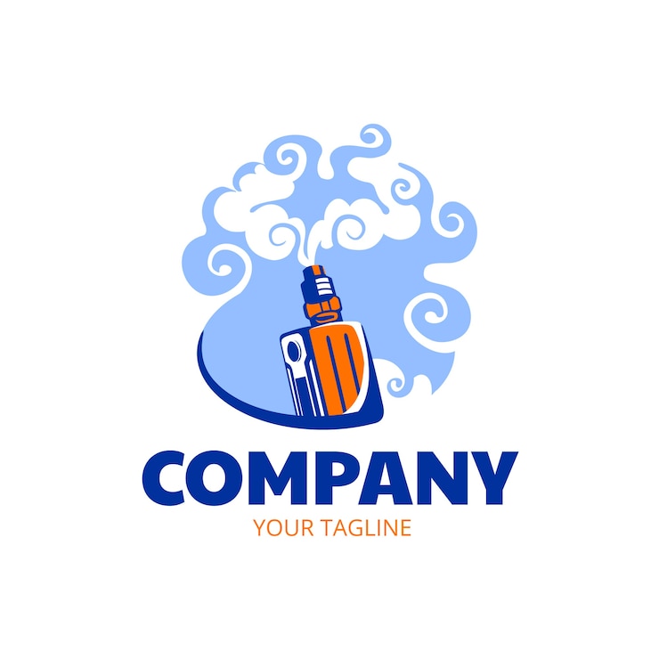 Free Vector hand drawn smoke shop logo design