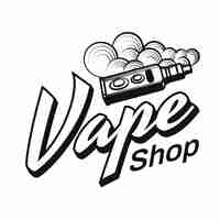 Free vector hand drawn smoke shop logo  design