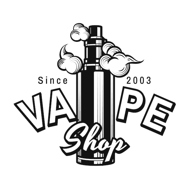 Hand drawn smoke shop logo  design