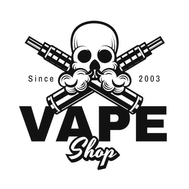 Disegno del logo del negozio di fumo disegnato a mano