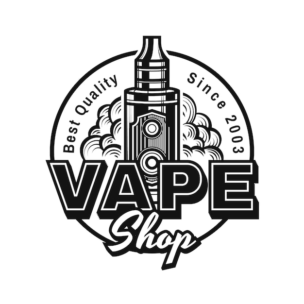 Free vector hand drawn smoke shop logo  design