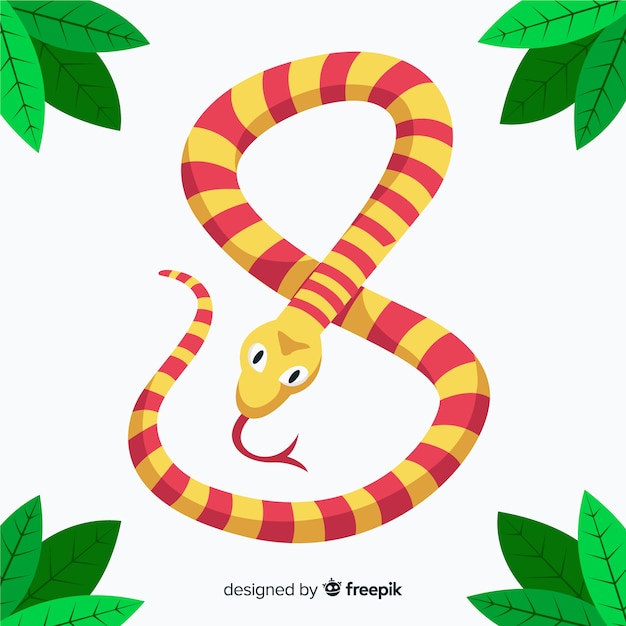Vettore gratuito illustrazione di serpente disegnato a mano