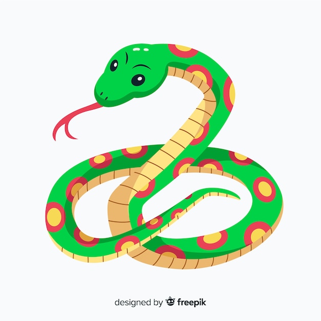 Vettore gratuito illustrazione di serpente disegnato a mano