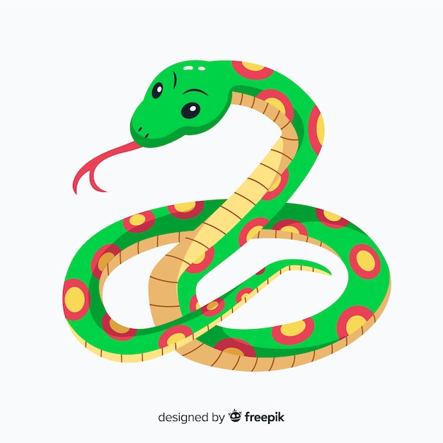 手描きのヘビのイラスト