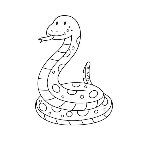 Contorno serpente disegnato a mano