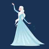 Free vector hand drawn snow maiden character