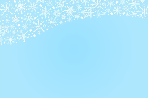 Hand drawn snowflake border