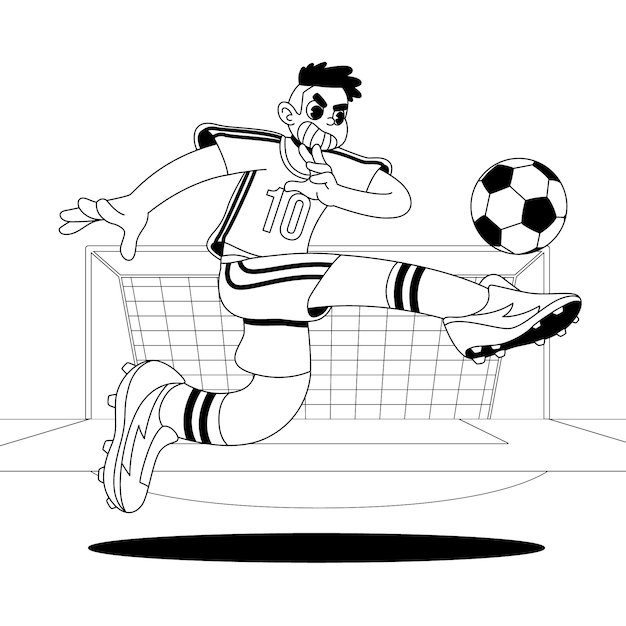 Free vector hand drawn soccer illustration