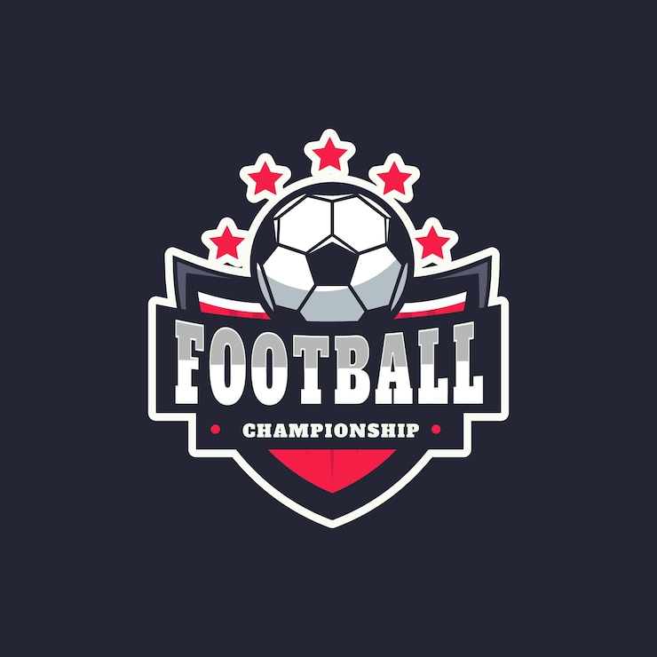 Free Vector hand drawn soccer logo template
