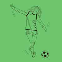 Free vector hand drawn soccer outline illustration