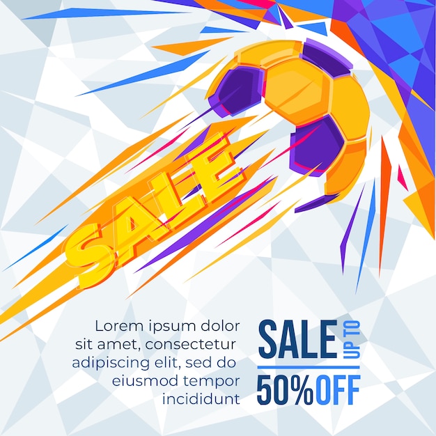 Hand drawn soccer sale background