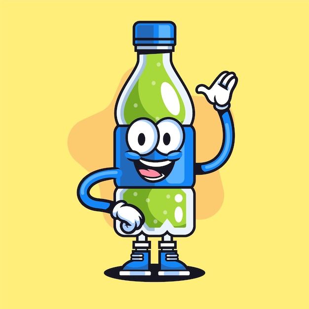 Free vector hand drawn soda bottle cartoon illustration