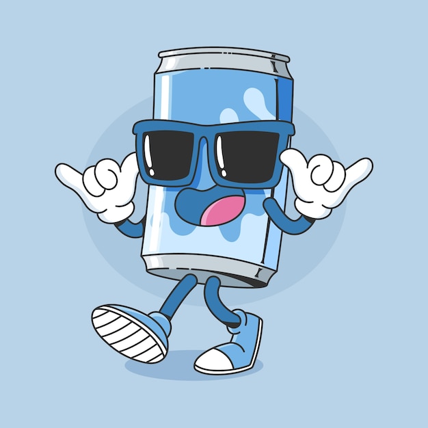 Free vector hand drawn soda  cartoon illustration