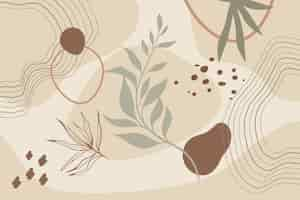 Free vector hand drawn soft earth tones background