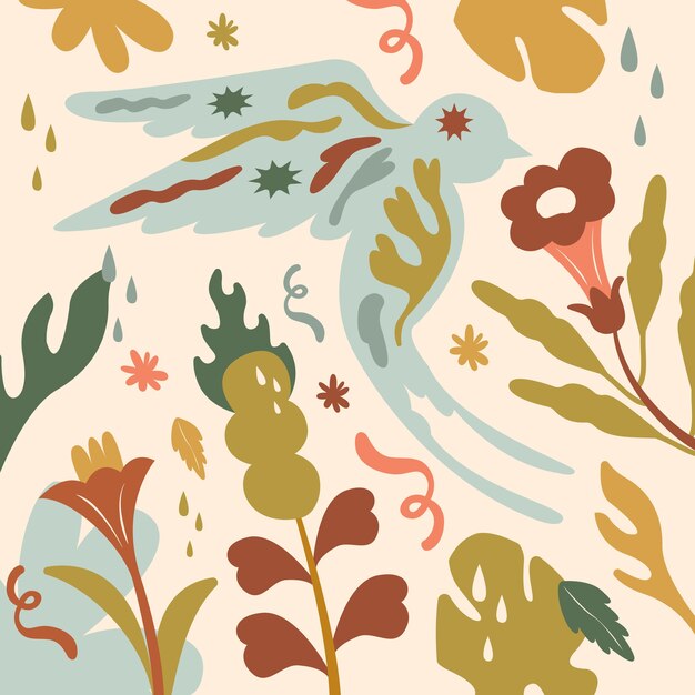 Hand drawn soft earth tones background